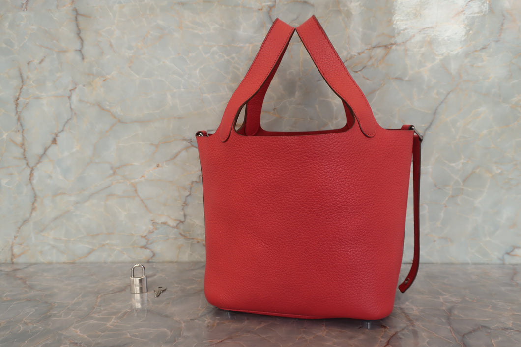 HERMES／エルメス ピコタンロックＰＭ トリヨンクレマンス ブーゲンビリア □P刻印 ハンドバッグ 700110058