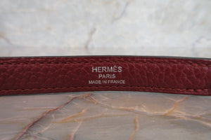 HERMES／エルメス ボリード31 トリヨンクレマンス ルージュアッシュ □Q刻印 ショルダーバッグ 700070086