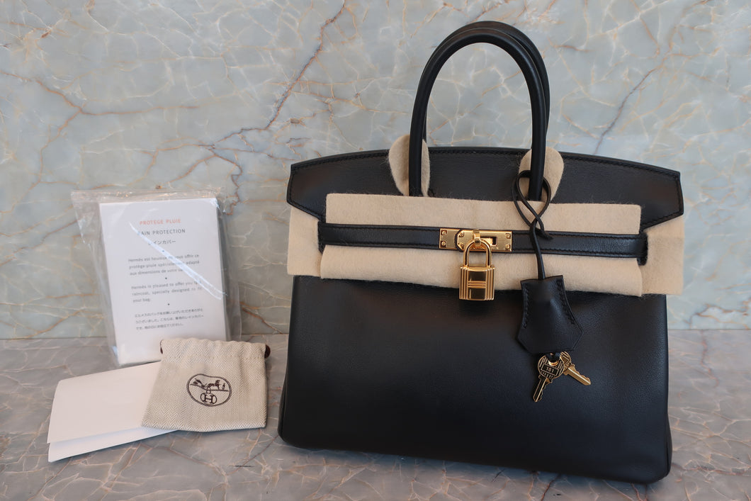 HERMES／エルメス バーキン25 ヴォースイフト ブラック C刻印 ハンドバッグ 700070282