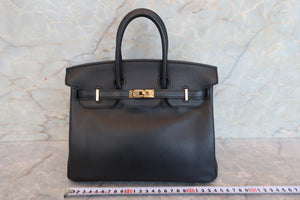 HERMES／エルメス バーキン25 ヴォースイフト ブラック C刻印 ハンドバッグ 700070282