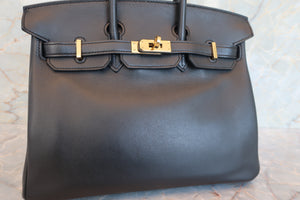 HERMES／エルメス バーキン25 ヴォースイフト ブラック C刻印 ハンドバッグ 700070282