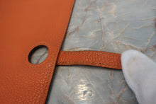 Load image into Gallery viewer, HERMES  Dogon GM Togo leather Orange □H Engraving Wallet 700090224
