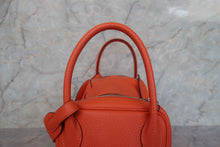 Load image into Gallery viewer, HERMES LINDY 30 Clemence leather Orange poppy □R Engraving Shoulder bag 700120229
