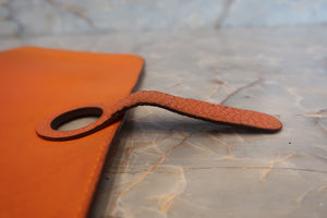 HERMES  Dogon GM Togo leather Orange □H Engraving Wallet 700090224