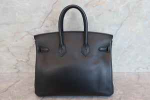 HERMES／エルメス バーキン25 ヴォースイフト ブラック C刻印 ハンドバッグ 700070282