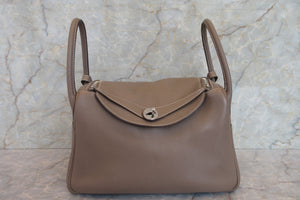 HERMES／エルメス リンディ30 トリヨンクレマンス エトゥープ □L刻印 ショルダーバッグ 700070303