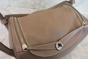 HERMES／エルメス リンディ30 トリヨンクレマンス エトゥープ □L刻印 ショルダーバッグ 700070303