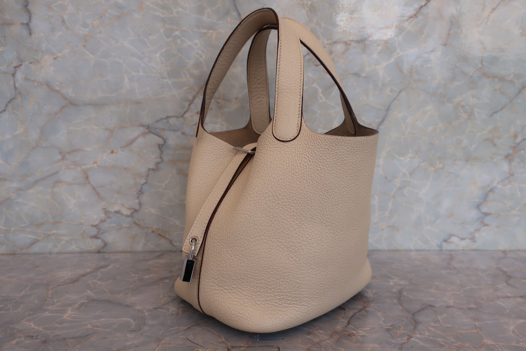 HERMES／エルメス ピコタンロックＰＭ トリヨンクレマンス パルシュマン □L刻印 ハンドバッグ 700110102