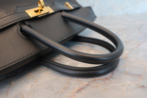 HERMES／エルメス バーキン25 ヴォースイフト ブラック C刻印 ハンドバッグ 700070282
