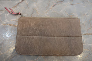 HERMES／エルメス ドゴンGM トゴ ピンク/トゥルティエールグレー □M刻印 財布 700080144