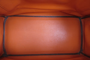 HERMES／エルメス オータクロア32 ボックスカーフ オレンジ □E刻印 ハンドバッグ 700080110