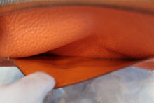Load image into Gallery viewer, HERMES  Dogon GM Togo leather Orange □H Engraving Wallet 700090224
