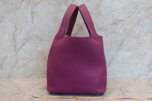 HERMES／エルメス ピコタンロックＭＭ トリヨンクレマンス アネモネ Z刻印 ハンドバッグ 700090006