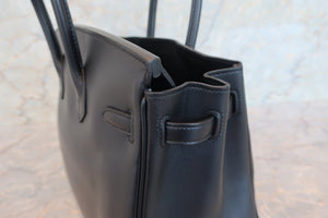 HERMES／エルメス バーキン25 ヴォースイフト ブラック C刻印 ハンドバッグ 700070282