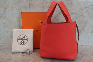 HERMES PICOTIN LOCK PM Clemence leather Rose jaipur □P Engraving Hand bag 700100078