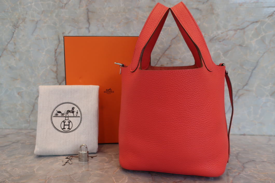 HERMES PICOTIN LOCK PM Clemence leather Rose jaipur □P Engraving Hand bag 700100078