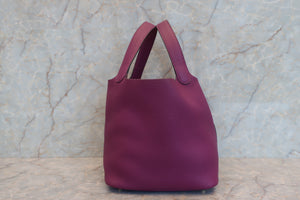 HERMES／エルメス ピコタンロックＭＭ トリヨンクレマンス アネモネ Z刻印 ハンドバッグ 700090006
