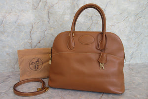 HERMES／エルメス ボリード35 クシュベル ゴールド 〇W刻印 ショルダーバッグ 700020226