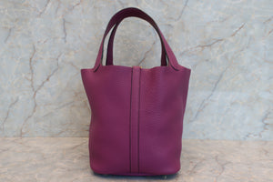 HERMES／エルメス ピコタンロックＭＭ トリヨンクレマンス アネモネ Z刻印 ハンドバッグ 700090006