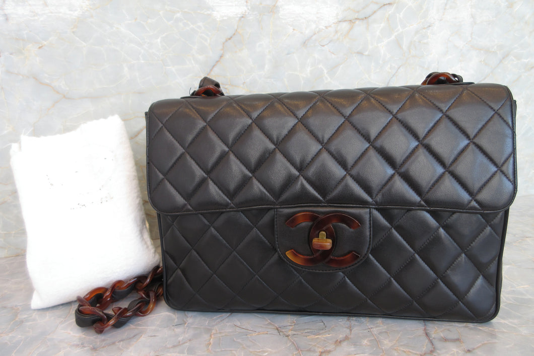 CHANEL/シャネル マトラッセべっ甲チェーンショルダーバッグ ラムスキン ブラック/ゴールド金具 ショルダーバッグ 700050044