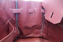 将图片加载到图库查看器，HERMES HAUT A COURROIRE 36 Fjord leather Rouge H □L刻印 Hand bag 600010076
