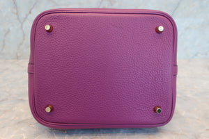 HERMES／エルメス ピコタンロックＭＭ トリヨンクレマンス アネモネ Z刻印 ハンドバッグ 700090006