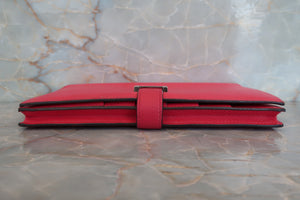 HERMES／エルメス ベアンスフレ ヴォーエプソン ローズエクストリーム D刻印 財布 700060103