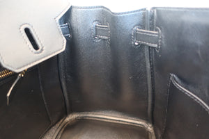 HERMES／エルメス バーキン25 ヴォースイフト ブラック C刻印 ハンドバッグ 700070282