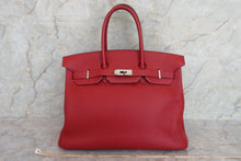 將圖片載入圖庫檢視器 HERMES／エルメス バーキン35 トゴ ルージュガランス □I刻印 ハンドバッグ 700070122
