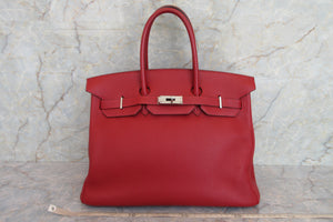 HERMES／エルメス バーキン35 トゴ ルージュガランス □I刻印 ハンドバッグ 700070122