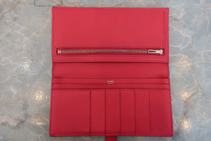 HERMES／エルメス ベアンスフレ ヴォーエプソン ローズエクストリーム D刻印 財布 700060103