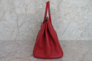 HERMES／エルメス バーキン35 トゴ ルージュガランス □I刻印 ハンドバッグ 700070122