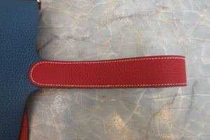 HERMES／エルメス ピコタンロックカザックGM トリヨンクレマンス ルージュカザック/ブルータラサ □P刻印 ハンドバッグ 700090055
