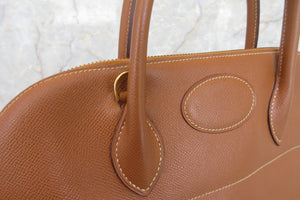 HERMES／エルメス ボリード35 クシュベル ゴールド 〇W刻印 ショルダーバッグ 700020226
