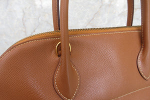 HERMES／エルメス ボリード35 クシュベル ゴールド 〇W刻印 ショルダーバッグ 700020226