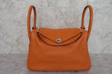 Load image into Gallery viewer, HERMES LINDY 34 Clemence leather Orange □K Engraving Shoulder bag 600110177
