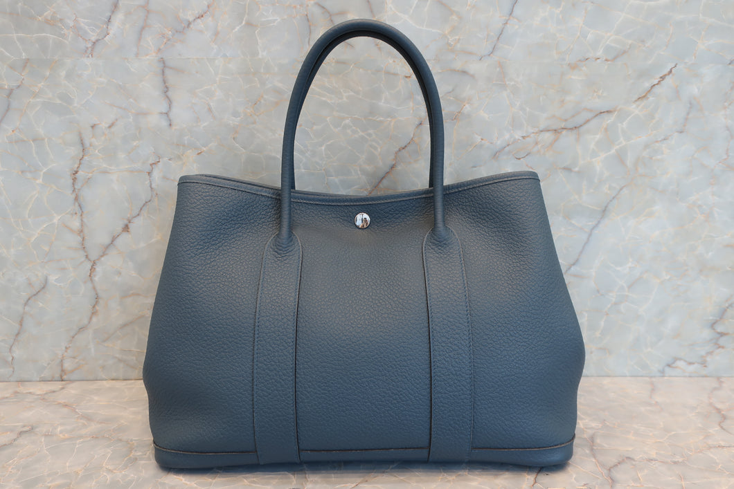 HERMES／エルメス ガーデンパーティPM ネゴンダ ブルートンペット T刻印 トートバッグ 700040016