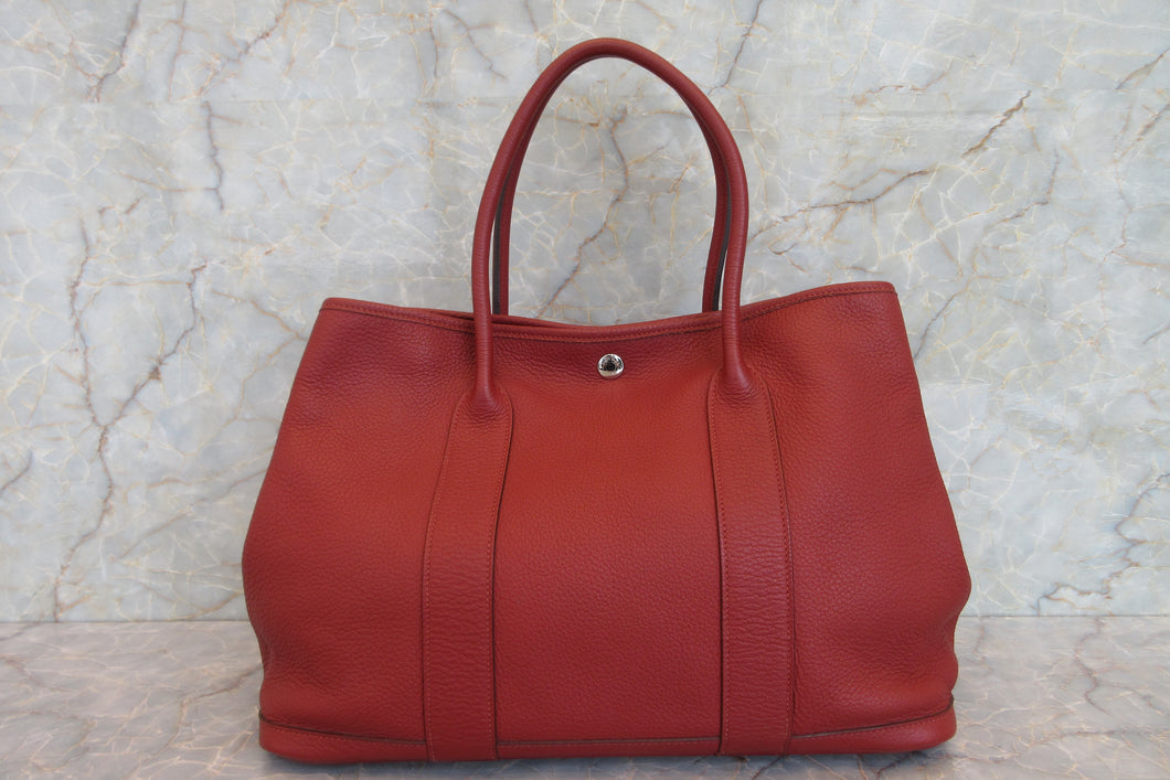 HERMES／エルメス ガーデンパーティPM ネゴンダ ルージュガランス □M刻印 トートバッグ 700080049