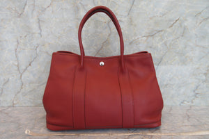 HERMES／エルメス ガーデンパーティPM ネゴンダ ルージュガランス □M刻印 トートバッグ 700080049