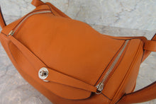 Load image into Gallery viewer, HERMES LINDY 34 Clemence leather Orange □K Engraving Shoulder bag 600110177
