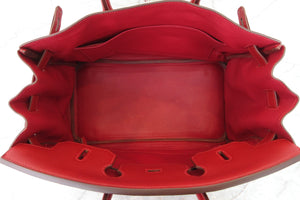 HERMES／エルメス バーキン35 トゴ ルージュガランス □I刻印 ハンドバッグ 700070122