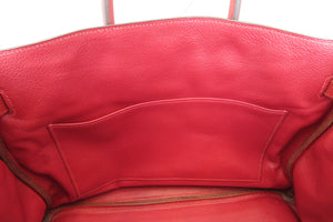 HERMES／エルメス バーキン35 トゴ ルージュガランス □I刻印 ハンドバッグ 700070122