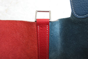 HERMES／エルメス ピコタンロックカザックGM トリヨンクレマンス ルージュカザック/ブルータラサ □P刻印 ハンドバッグ 700090055
