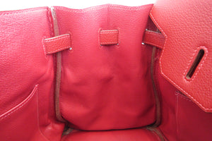 HERMES／エルメス バーキン35 トゴ ルージュガランス □I刻印 ハンドバッグ 700070122