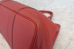 HERMES／エルメス ガーデンパーティPM ネゴンダ ルージュガランス □M刻印 トートバッグ 700080049