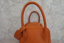 Load image into Gallery viewer, HERMES LINDY 34 Clemence leather Orange □K Engraving Shoulder bag 600110177
