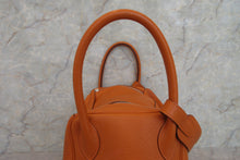 Load image into Gallery viewer, HERMES LINDY 34 Clemence leather Orange □K Engraving Shoulder bag 600110177
