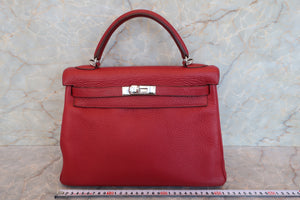 HERMES／エルメス ケリー32 トリヨンクレマンス ルージュガランス □K刻印 ショルダーバッグ 700070299