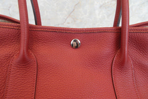 HERMES／エルメス ガーデンパーティPM ネゴンダ ルージュガランス □M刻印 トートバッグ 700080049