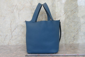 HERMES／エルメス ピコタンロックGM トリヨンクレマンス ブルータラサ □P刻印 ハンドバッグ 700050070